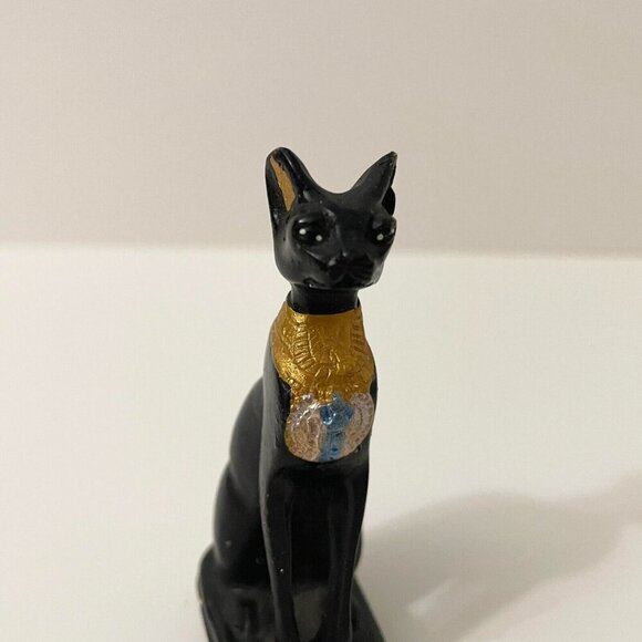 Mini Egyptian Cat Goddess 3 Inch Miniature Resin Statue Figurine - Picture 6 of 16